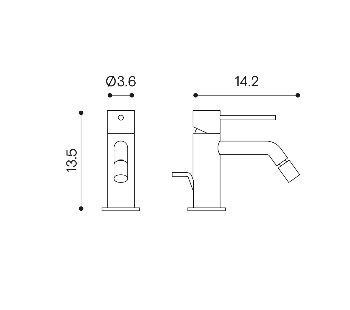 Ex.T MB SHINE Смеситель для биде EXMBSHOT - Вид №1