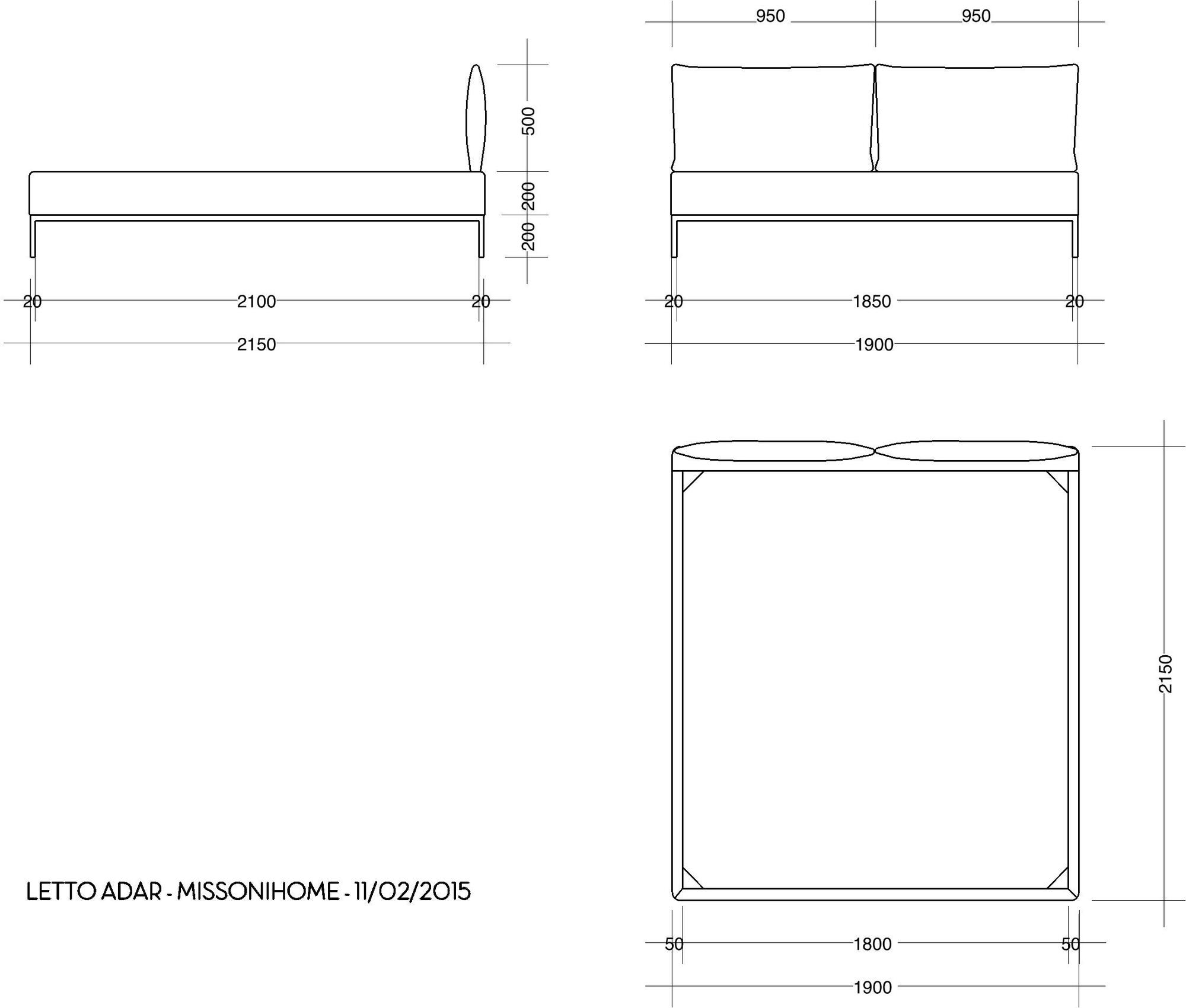 MissoniHome Двуспальная кровать Adar sun-id-1400433 - Вид №3