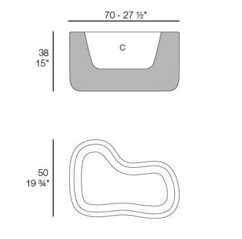 Полиэтиленовый садовый горшок Vondom ARCH-00103142 - Вид №4