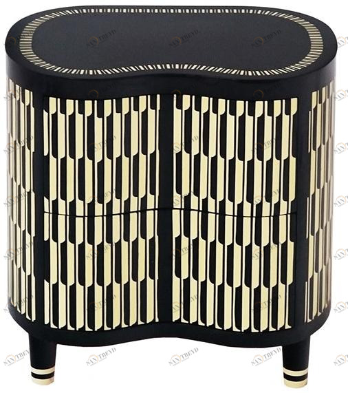 Scarlet Splendour Тумбочка овальная Vanilla noir sun-id-1445204