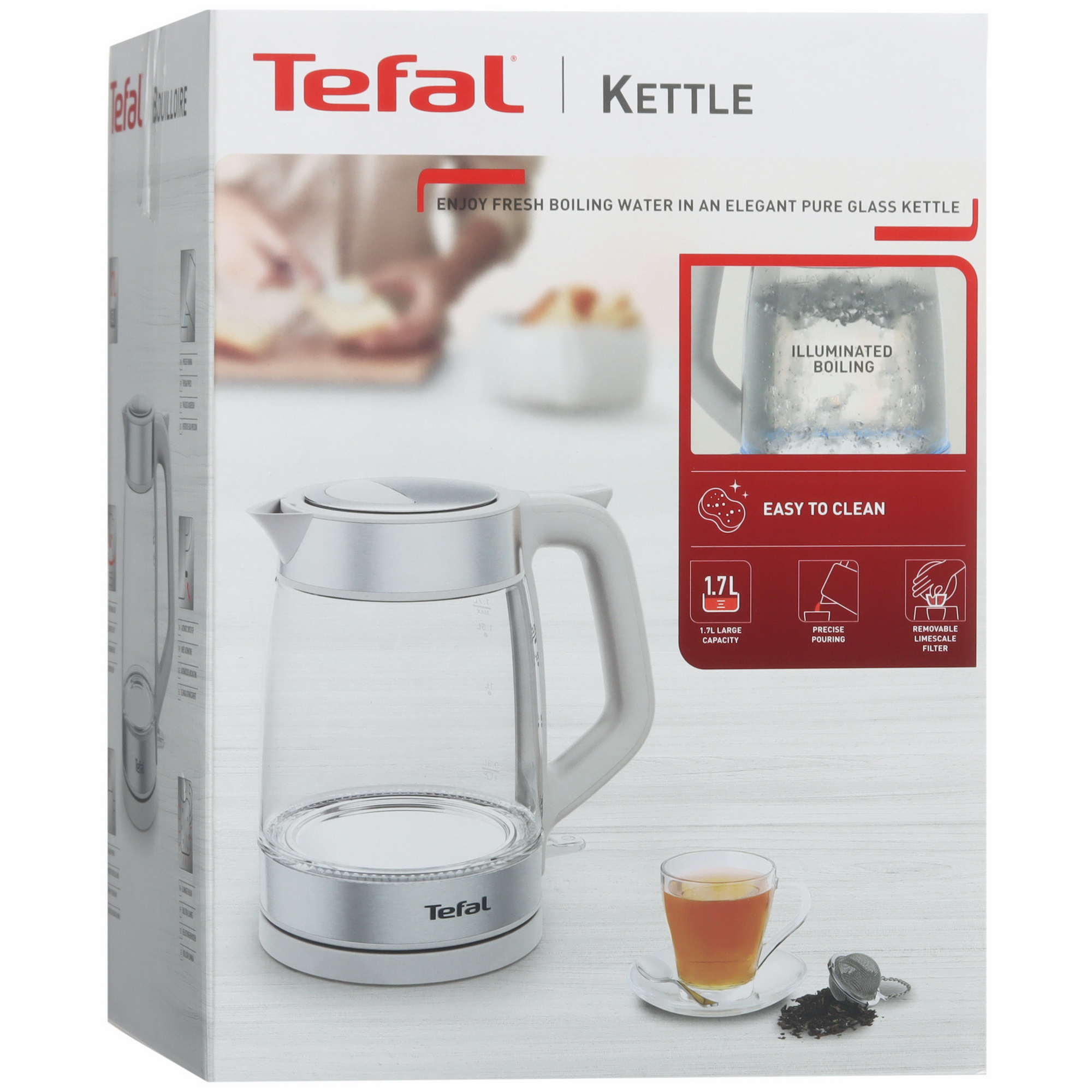5606090 Электрочайник Tefal Glass Kettle KI605B30 серый STDN-0097864 - Вид №7