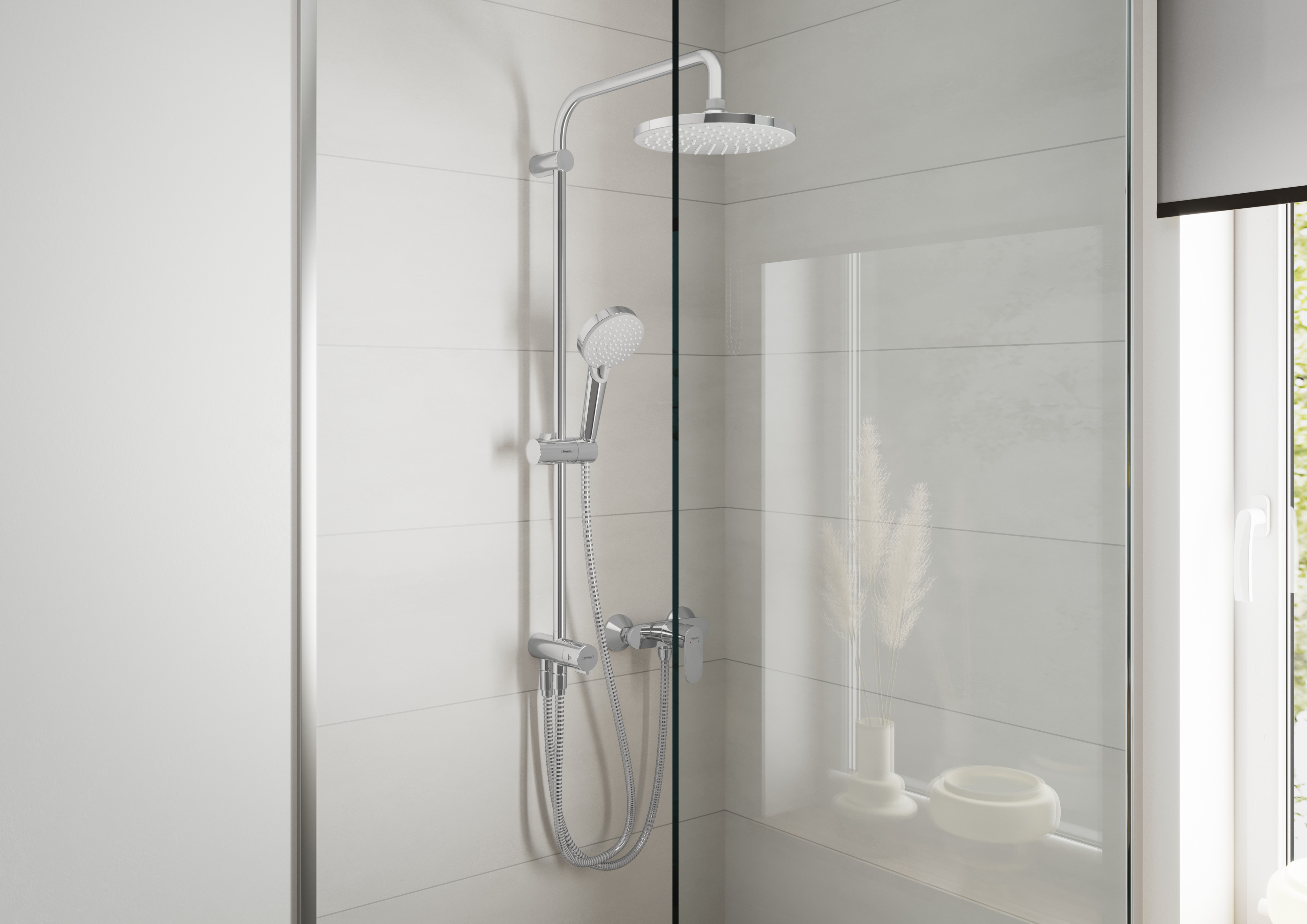 26272670 Vernis Blend Showerpipe 200 1jet Reno Hansgrohe  - Вид №1