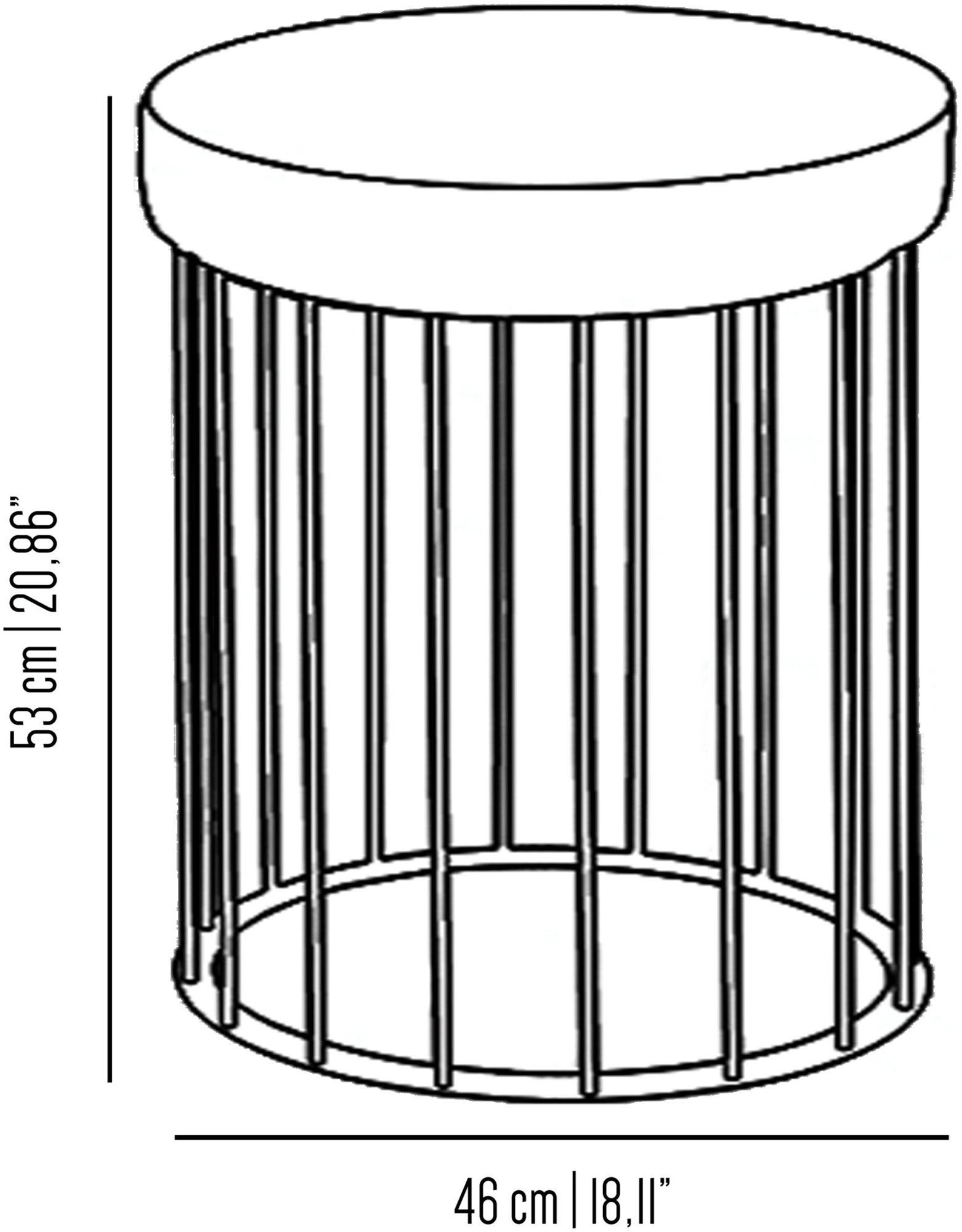 Il Bronzetto Пуф с мягкой подкладкой из латуни Cage Cag08 s_m_l - Вид №15