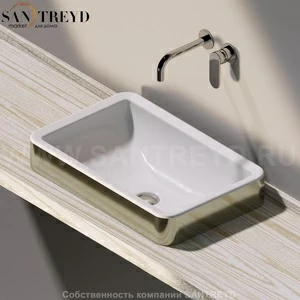 NL62INCPLATINUM Накладная раковина под столешницу  прямоугольная Ceramica Flaminia Nile