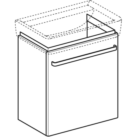 862055000 Шкафчик для раковины Geberit Renova Compact, с одной дверью Geberit  - Вид №8