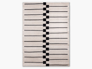 Прямоугольный ковер из переработанного ПЭТ с геометрическим рисунком