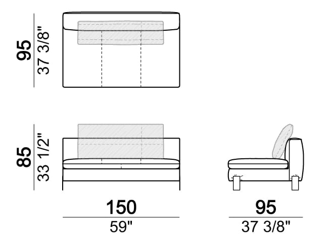 3-местный тканевый диван Arketipo BROWN SUGAR ARCH-00058205 - Вид №11