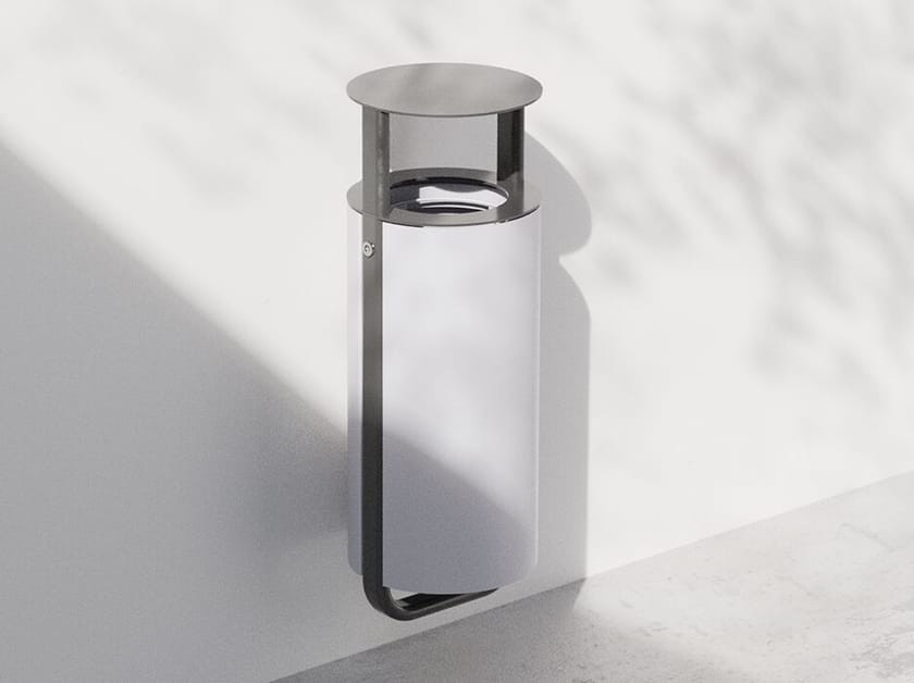 Настенная корзина для мусора из оцинкованной стали с крышкой DIMCAR DIAPASON ARCH-00051442