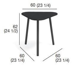 RODA Треугольный столик для сада из камня Piper sun-id-1487997 - Вид №5