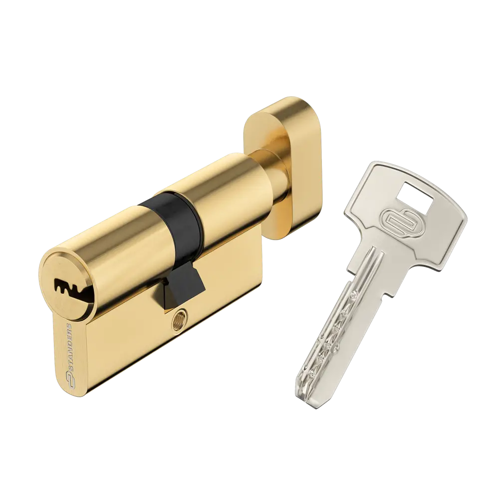 Цилиндр дверной Standers TTAL1-3030NBGD с механизмом ключ-вертушка 82625292 STLM-0032177