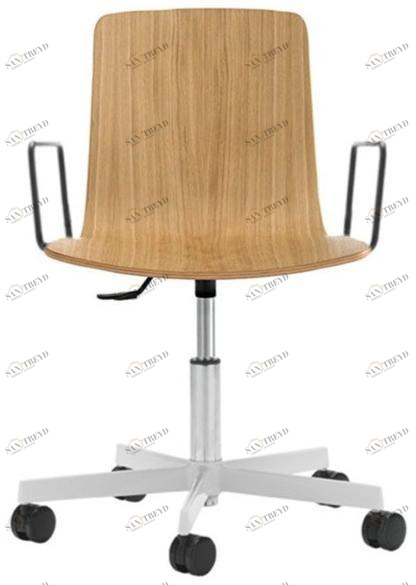 Viccarbe Регулируемое по высоте офисное кресло из дерева с подлокотниками Klip sun-id-1516311