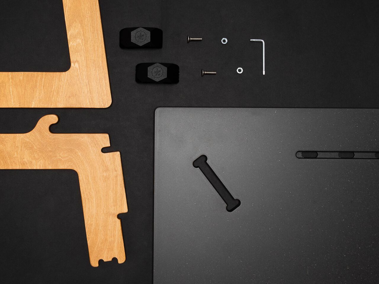 Прямоугольный рабочий стол с системой люверсов Esposit Karya ARCH-00030692 - Вид №5