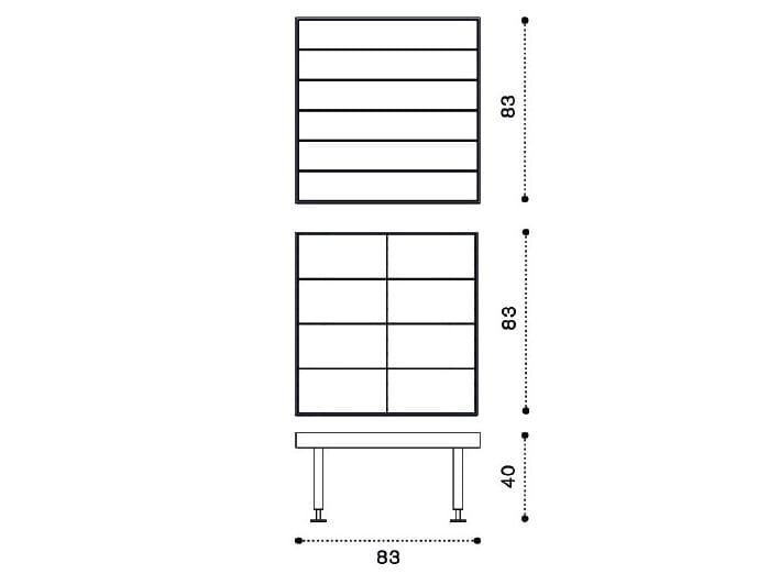 Металлический квадратный садовый стол Ethimo семена ARCH-00140647 - Вид №3