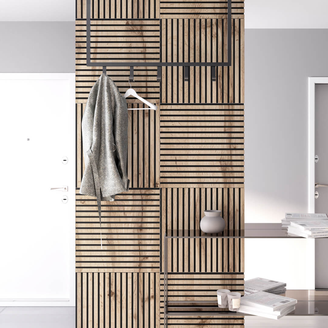 Панель Стеновая Акустическая Stella Comfort Standart Дуб Сонома 600х600х9 (уп.1шт.) STSR-19 - Вид №6