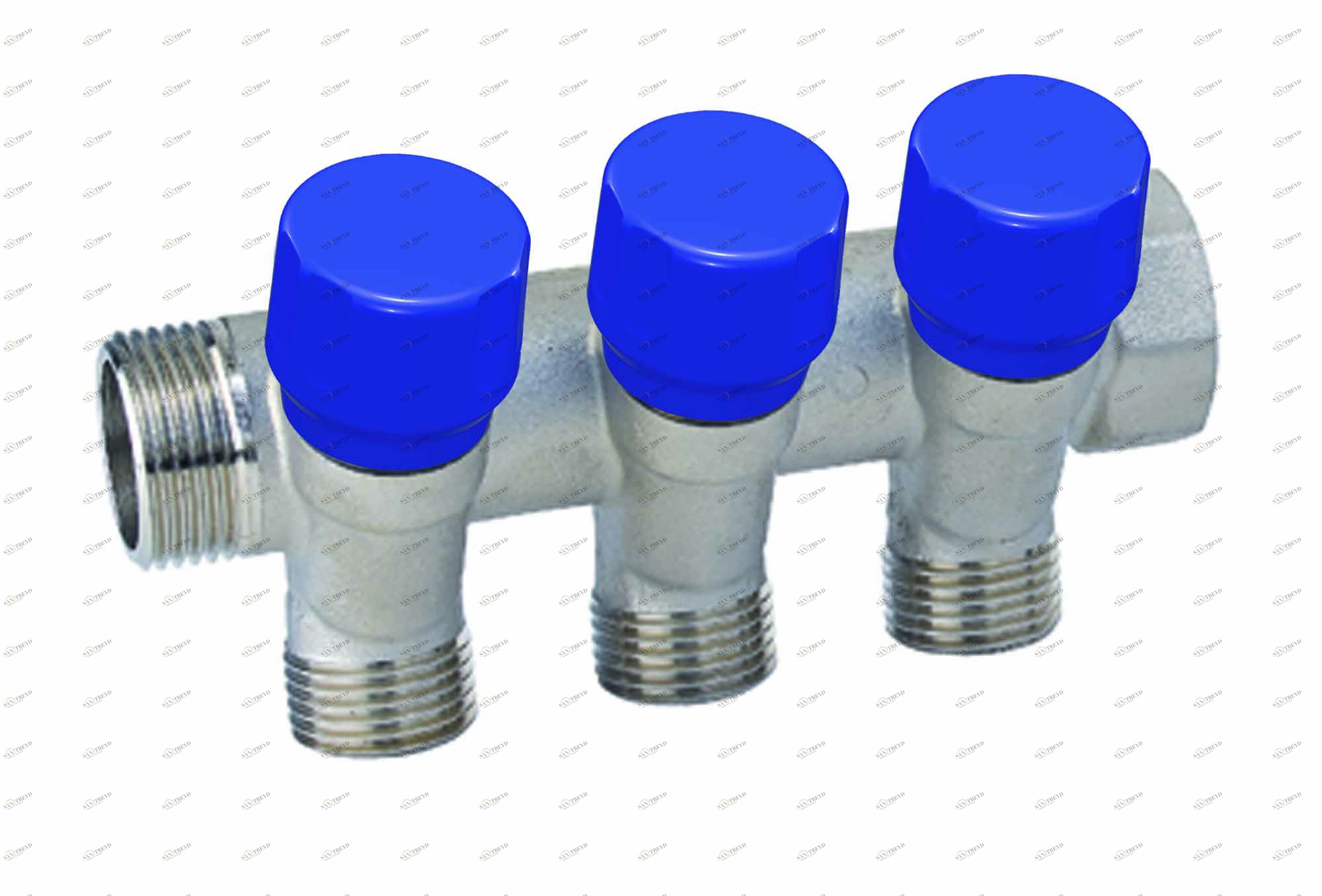 Carlo Poletti C32310QB35 Коллектор вертикальный, сборный, с регулировочным клапаном. 3 ответвления, межосевое расстояние 40 мм 