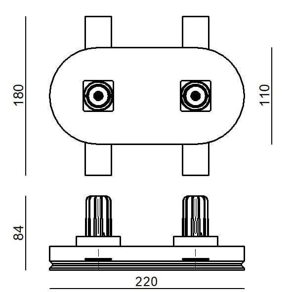 Несколько светодиодных утопленных гипсовых светильников Linea Light Group GYPSUM COLORING_Q2 ARCH-00066040 - Вид №2