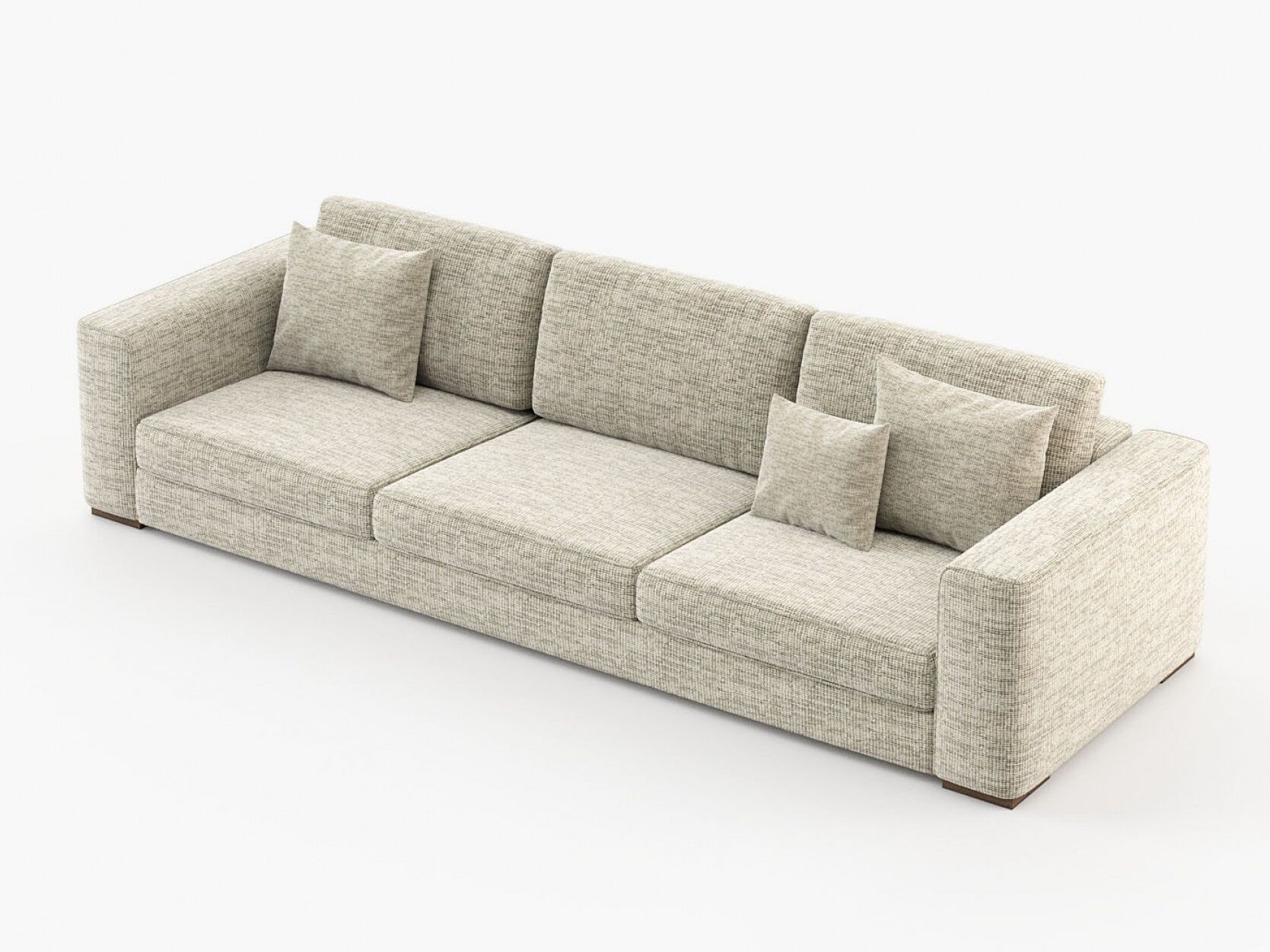 3-местный тканевый диван Laskasas серый ARCH-00033879 - Вид №4