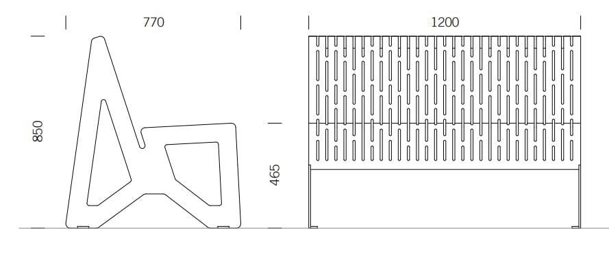 Наружное сиденье из нержавеющей стали BENKERT BANKE Chalidor ARCH-00032778 - Вид №2