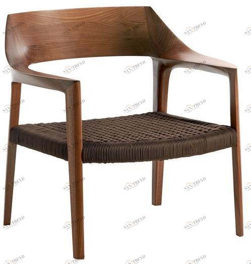 Potocco Кресло из дерева с подлокотниками Scheggia 906/plr