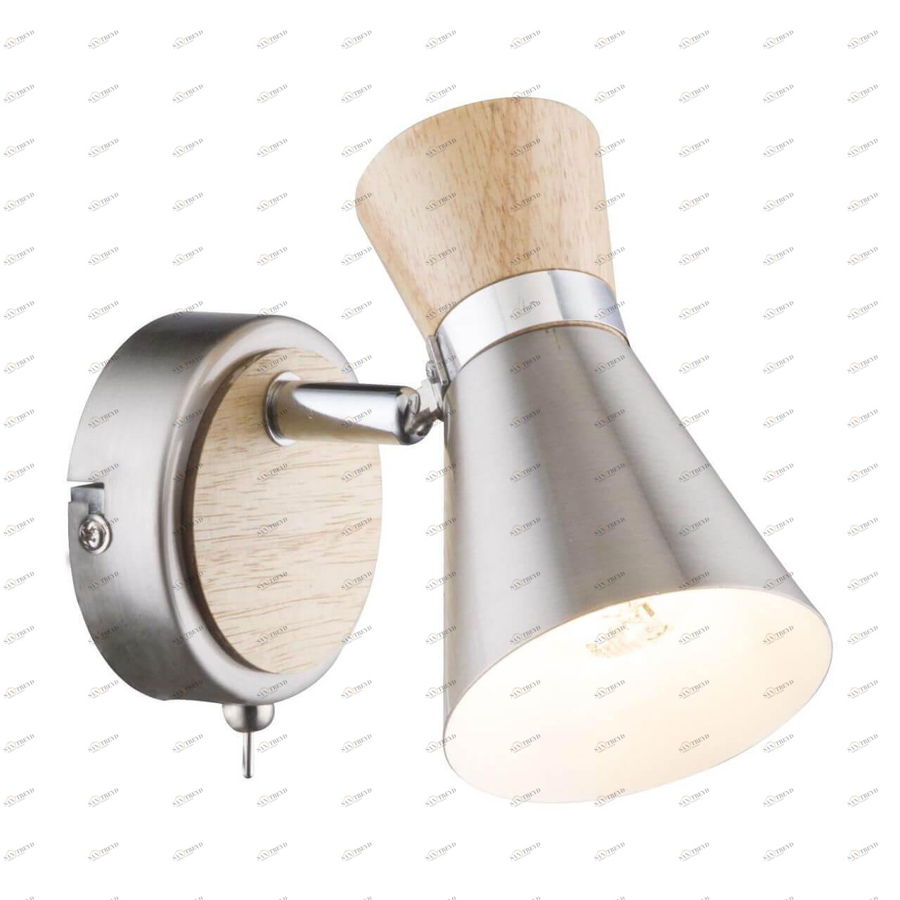 Спот настенный серебристый матовый Globo Aeron 54807-1 GLOBO AERON 00-3925592 Никель Ceramica Globo 