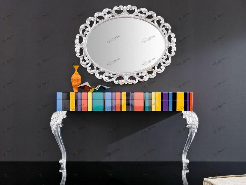 Modenese Gastone Прямоугольная лакированная консоль Minimal baroque 42601