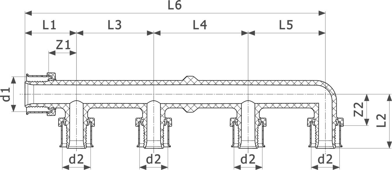 610 098 Модель 4733 Трубопроводные системы  Pexfit Pro  Коллекторы Santreyd  - Вид №3