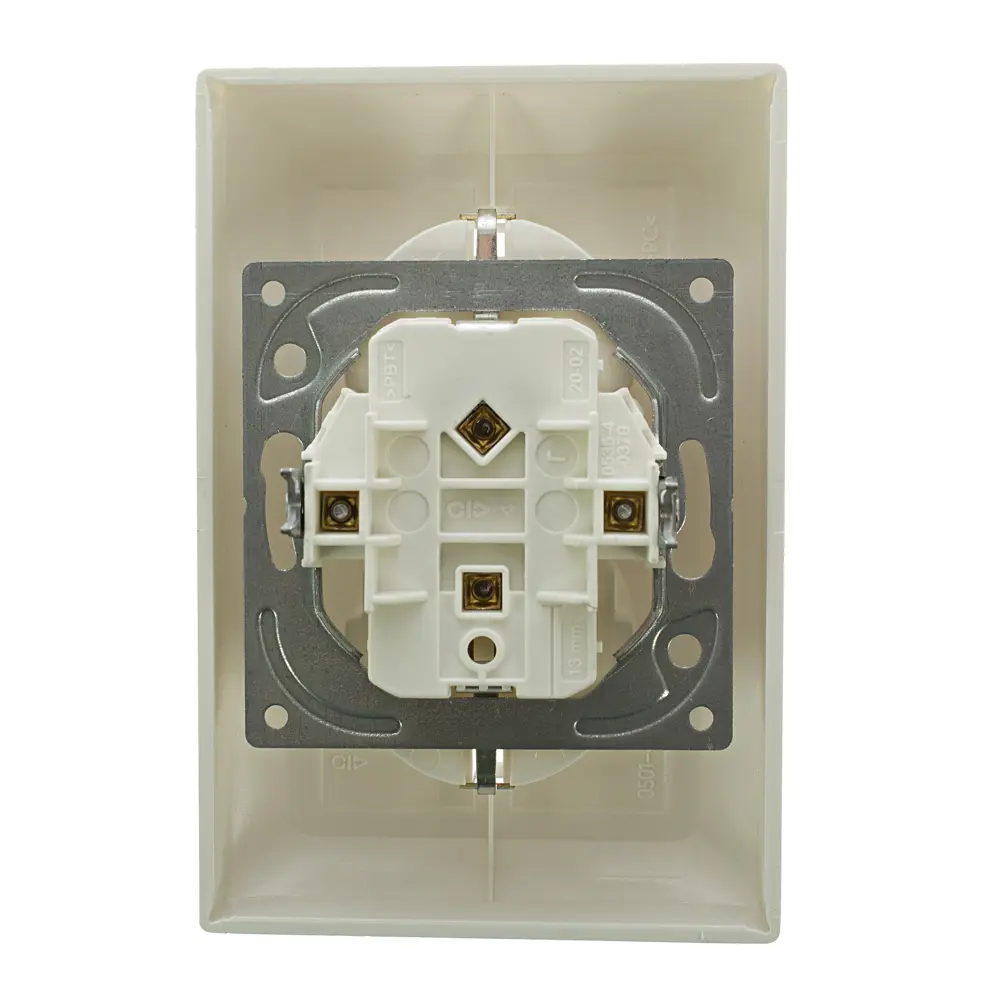 Розетка двойная встраиваемая ABB Basic 55 с заземлением, цвет белый 13606925 STLM-2124480 - Вид №2