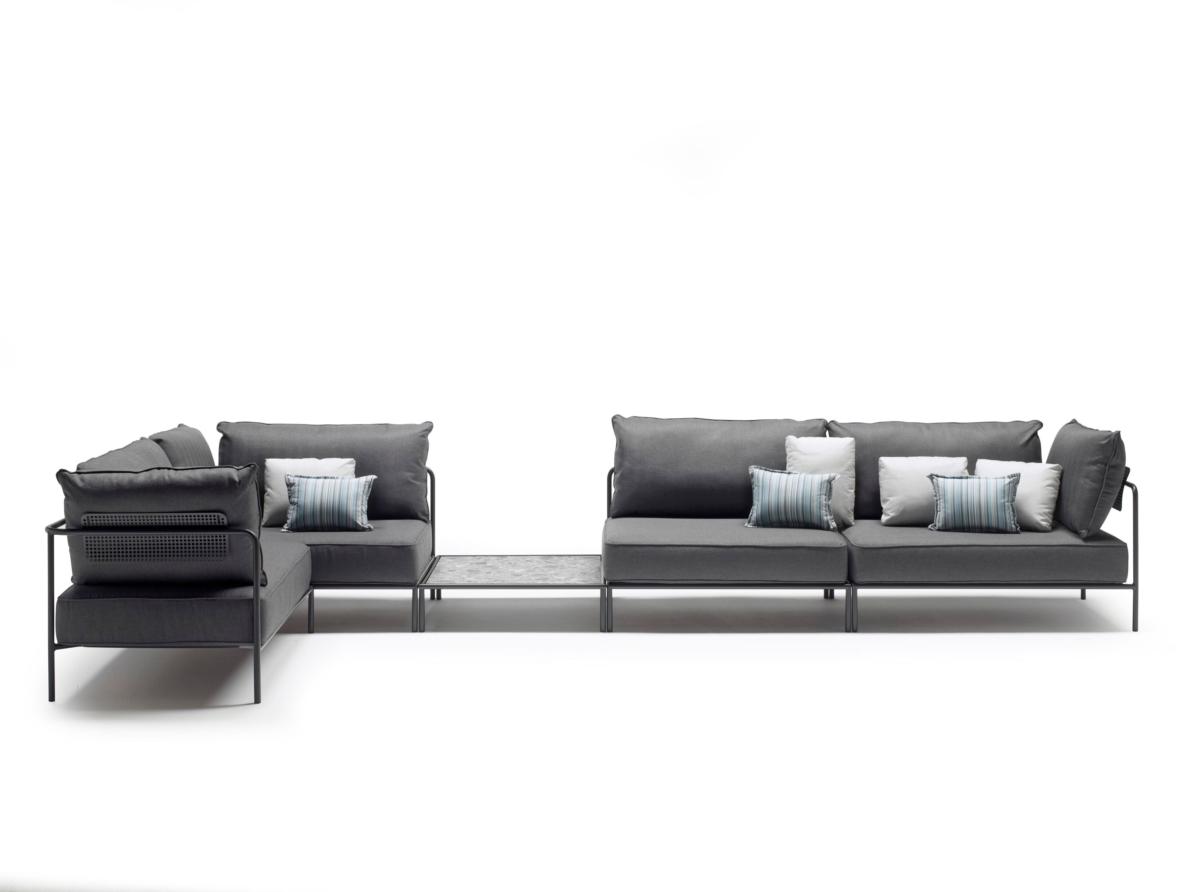 Угловой модульный садовый диван из акриловой ткани S-CAB лоскут ARCH-00069994 - Вид №10