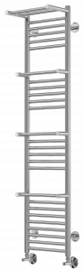 4660059582306 СТАНДАРТ Аврора с полками П27 300х1390 (9+6+6+6) Полотенцесушитель TERMINUS Нержавеющая сталь