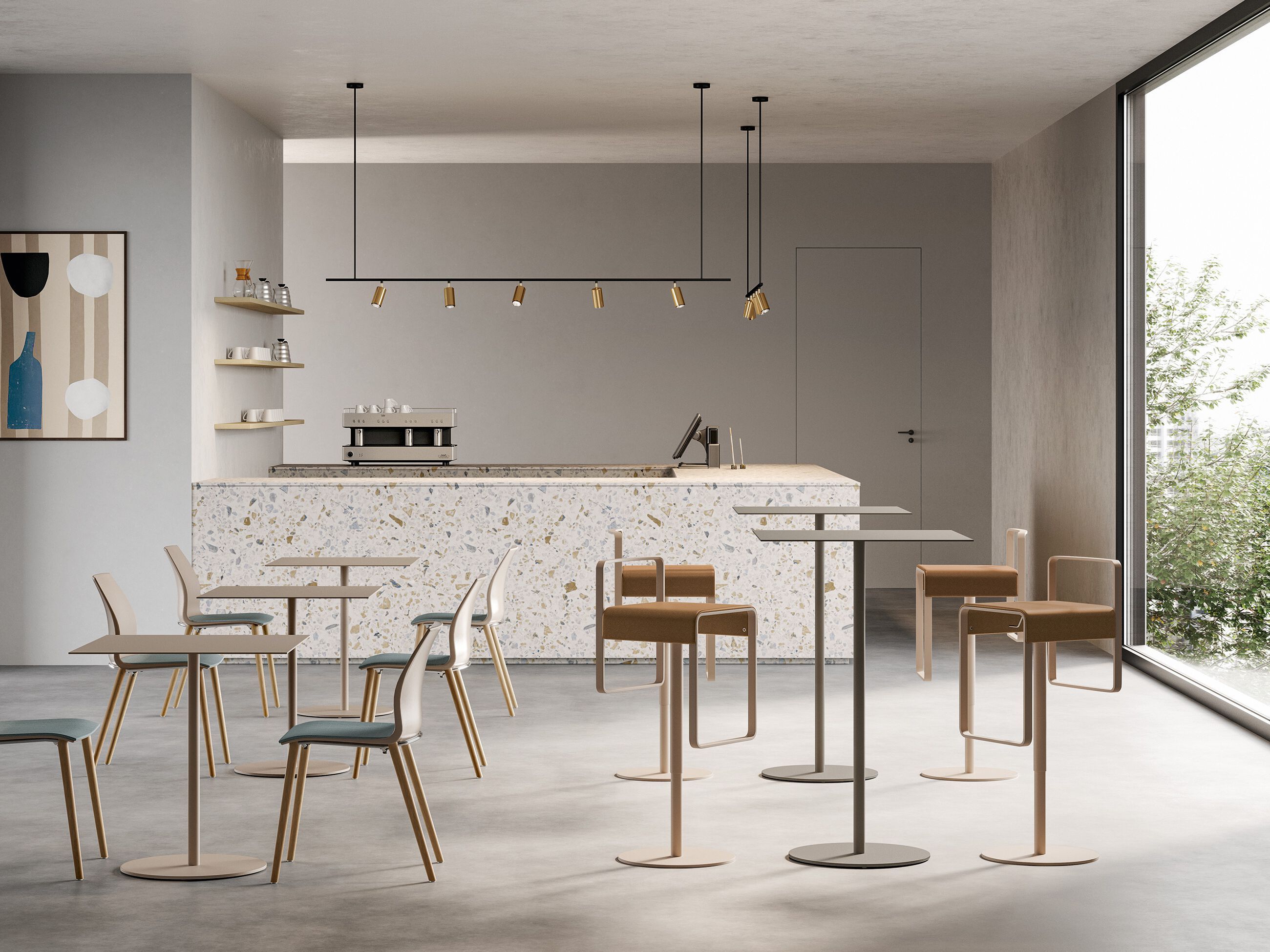 Высокий кожаный стул Kastel KYRO ARCH-00110004 - Вид №5