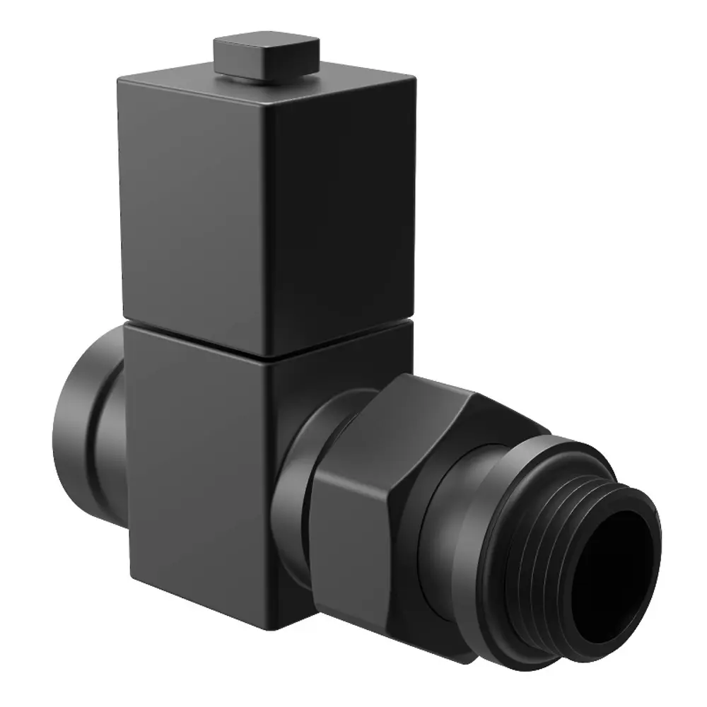 Набор вентилей для радиатора Royal Thermo Cube 1/2" прямой цвет черный 89353150 STLM-2003131  - Вид №1