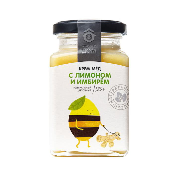 Крем мёд с лимоном и имбирем цветочный Медовый дом Santreyd 9391 - Вид №1