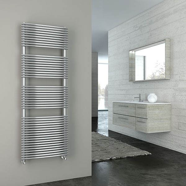 3551440132059 Cordivari Nansy, полотенцесушитель водяной 1160/589, цвет полированная сталь Nancy