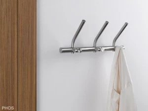 HLS3H-B Вешалка для полотенец с 3 крючками с канавками и 3 изогнутыми крючками для шляп PHOS