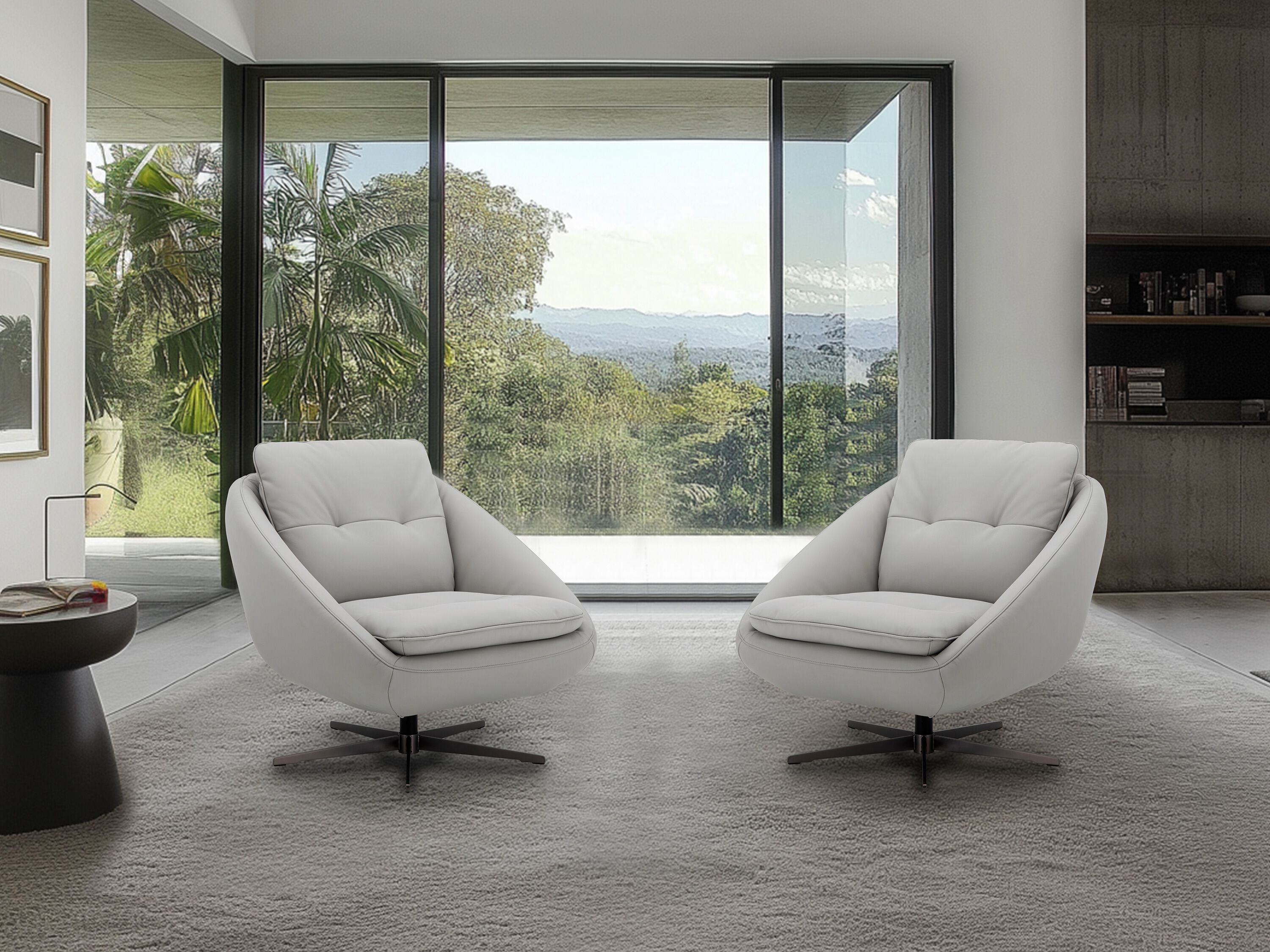 Вращающееся кресло с кожаными спицами CAMPO DE' FIORI COCOON ARCH-00055038 - Вид №4