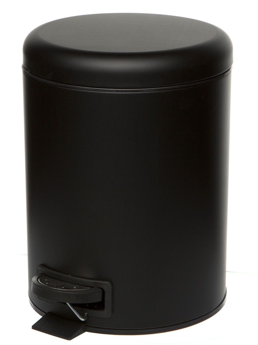 Вёдра с педалью и крышкой Pavo 5L Black NAVAKO 11539