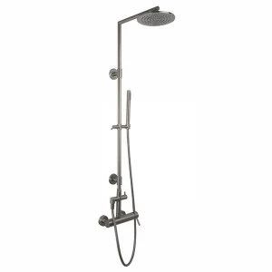 F3075/2 Смеситель для душа с душевой стойко й, верхним душем и душевым комплектом FIMA CARLO FRATTINI Spillo Steel