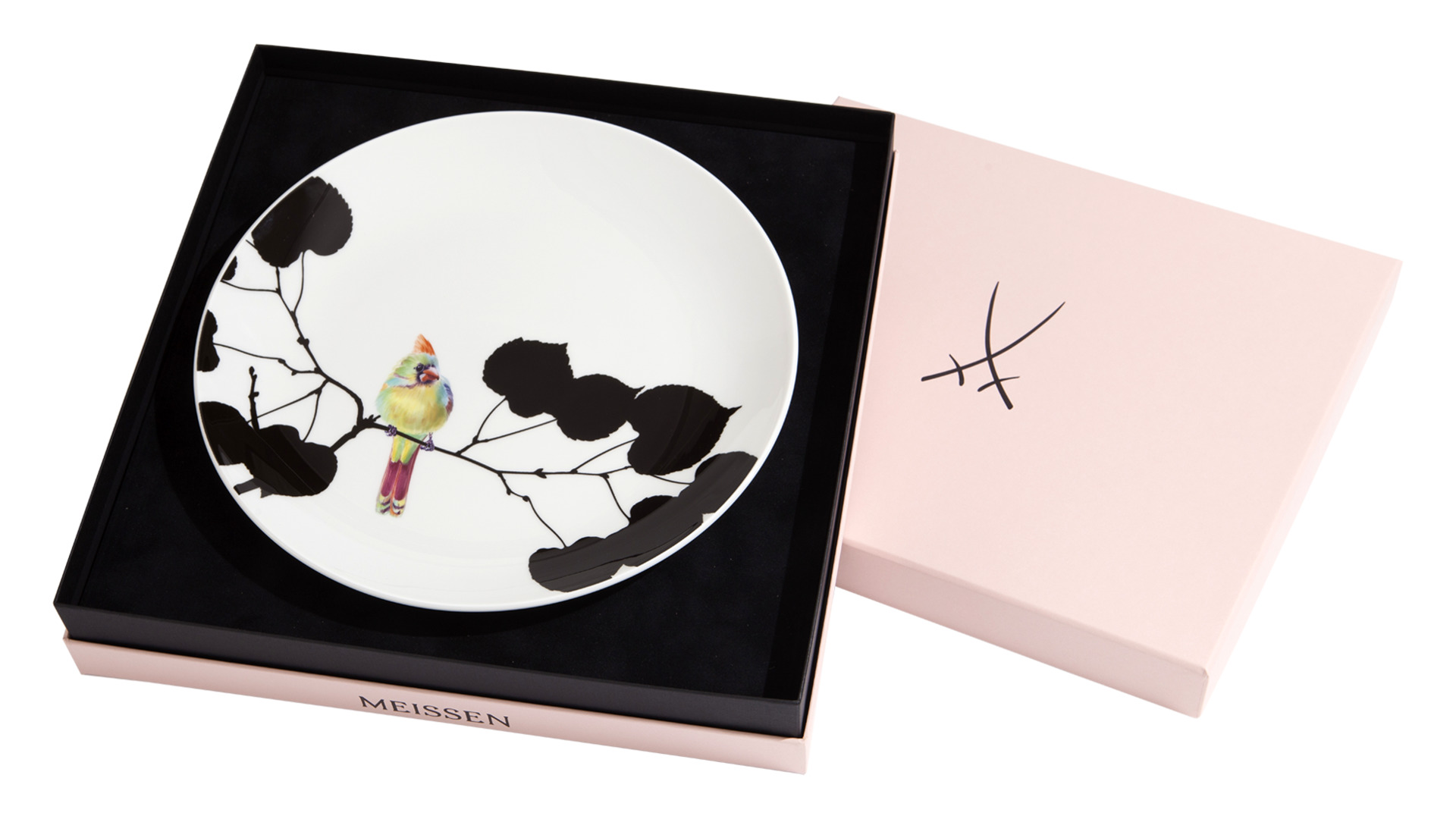 10649366 Meissen Тарелка настенная Meissen "Весенний Кардинал" 27,5см, п/к Фарфор, Керамика  - Вид №1