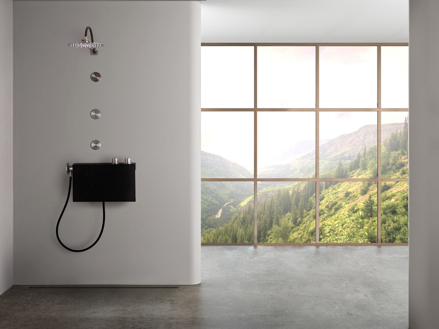 Настенная душевая панель из нержавеющей стали с ручным душем и душем Cropelli Alyssia ARCH-00105105 - Вид №16