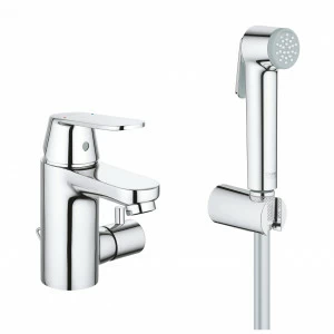 Смеситель для раковины GROHE Eurosmart Cosmopolitan с цепочкой и гигиеническим душем, хром (23433000)