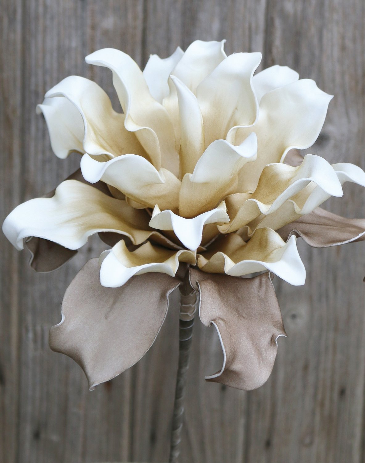 Искусственный протея мягкий цветок, 38 см, бежево-коричневый Santreyd 7898 776 a3 - Вид №3