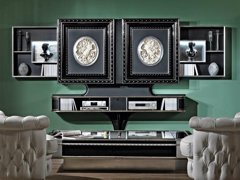 Vismara Design Моторизованная лакированная деревянная тумба под ТВ с раздвижными дверцами Classic sun-id-1510645 - Вид №1