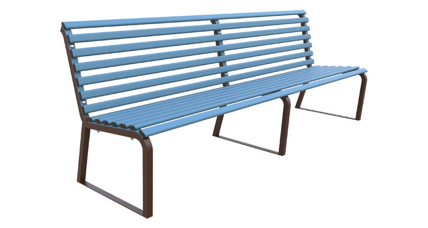 Стальная скамья со спинкой Lazzari город ARCH-00058231 - Вид №10