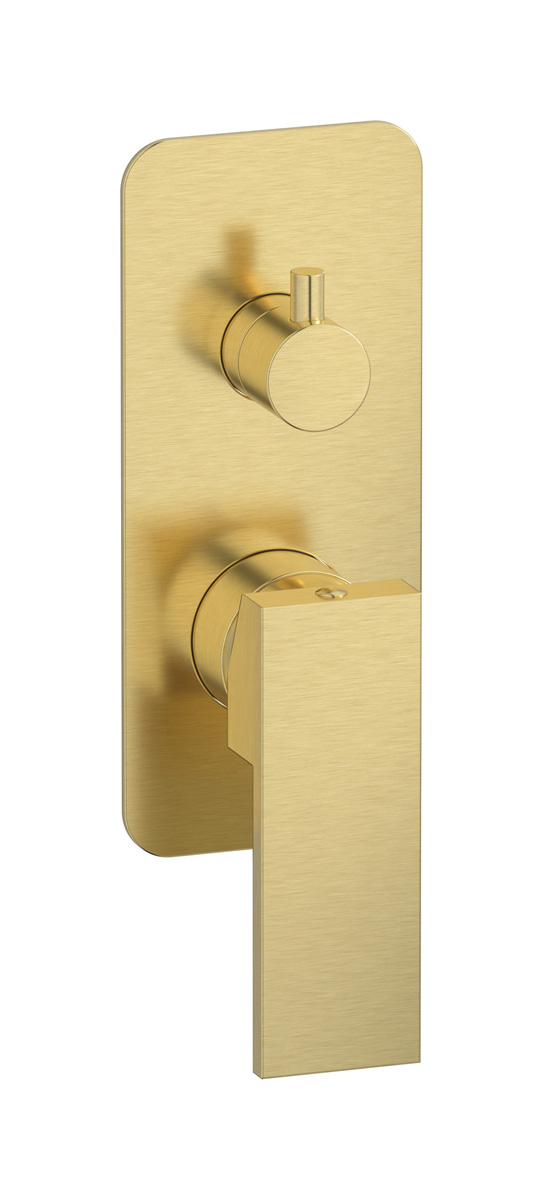 Внешние части встроенного в стену смесителя на 3 потребителя WE ARE IB ru312is Brushed Pale Gold Rubacuori 