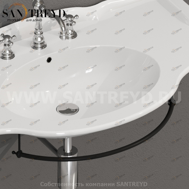 PA094 Держатель для полотенец 65 см черный Globo Paestum Италия Ceramica Globo