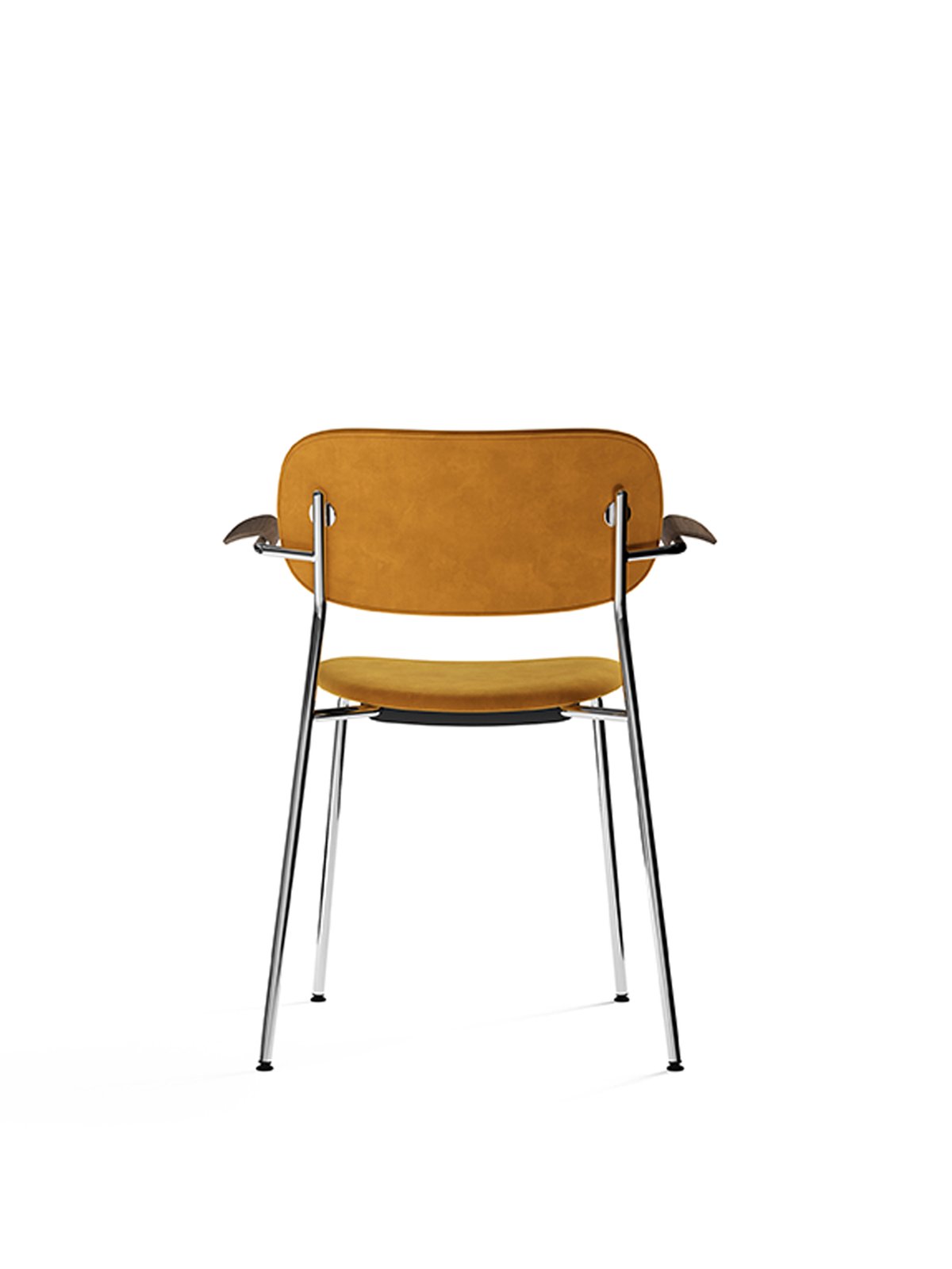 1110002-011206ZZ MENU Обеденный стул, полностью обитый, с подлокотником, Хром Темный мореный дуб | Ритц 1644  - Вид №15