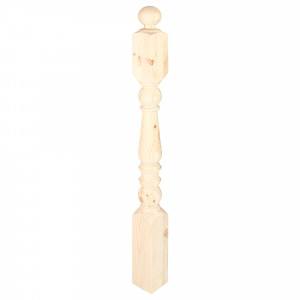 12614181 Столб лестничный «Яблоко» 90х90х1200 мм, хвоя