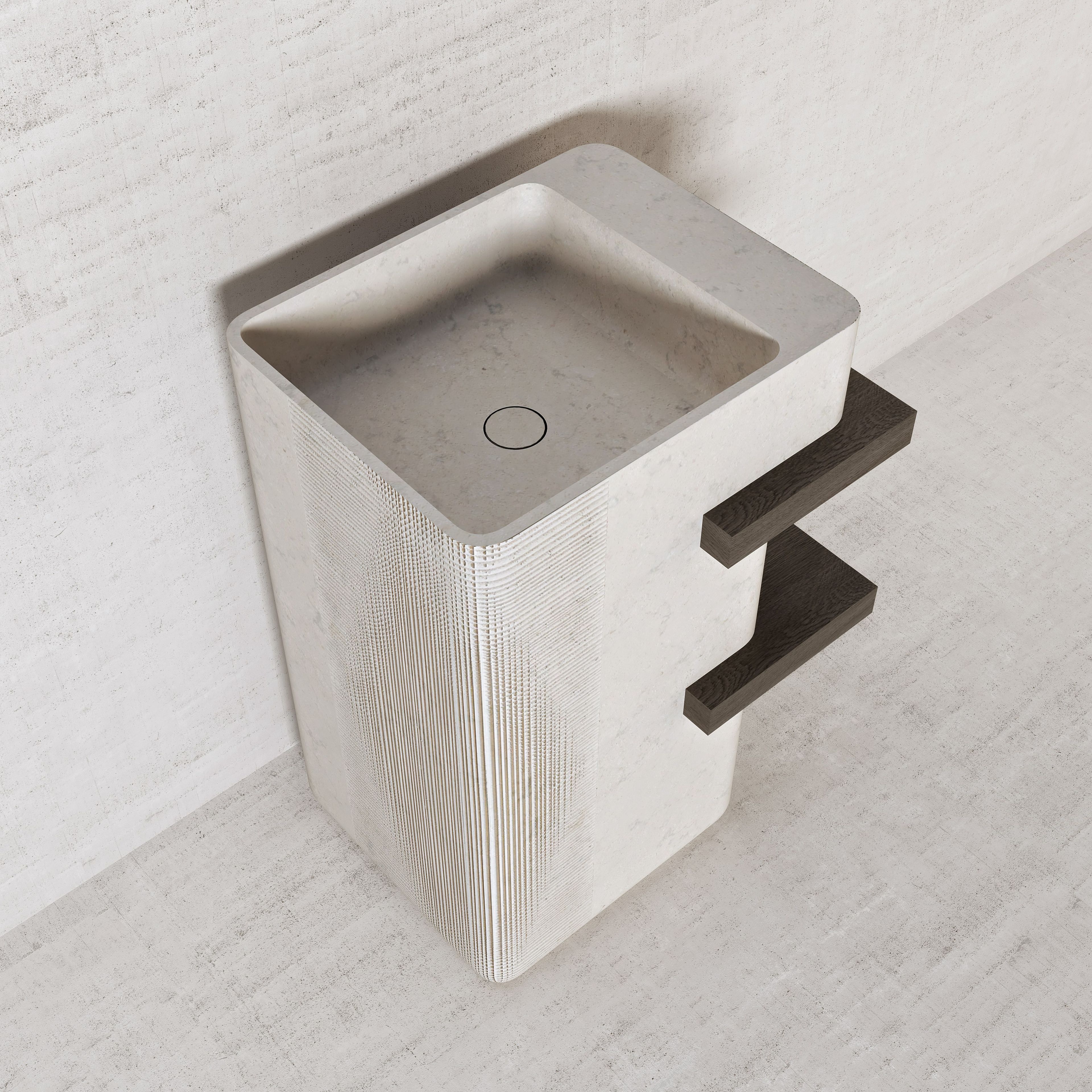 Отдельно стоящий умывальник из натурального камня Davani Meridian ARCH-00023244 - Вид №2