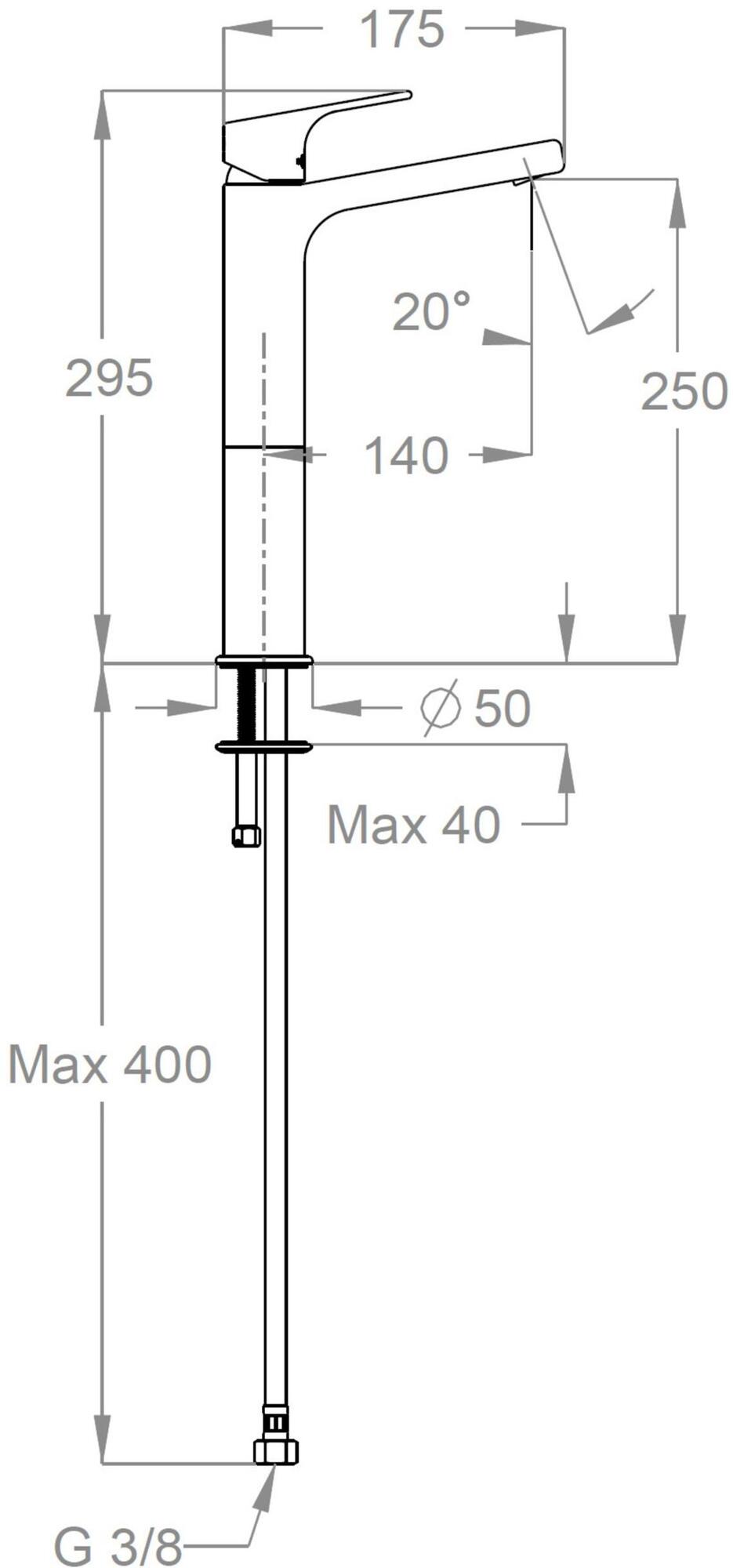 Fir Italia Смеситель для раковины, однорычажный, латунный, настольный New handy 52 5211400 - Вид №1