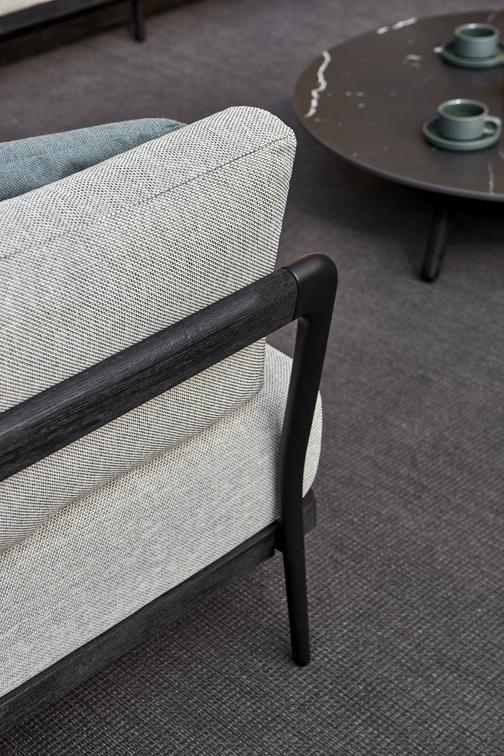 1 мест. teak nero черный Manutti Flex MNST505 - Вид №6